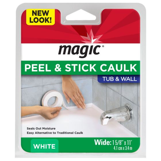 Peel & Stick Caulk - White - Tub & Wall