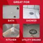 Use in baths, showers, sinks and more