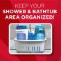 Shower basket in use